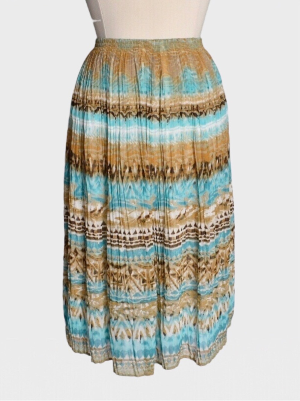 Alfred Dunner Printed Pleated Midi Skirt